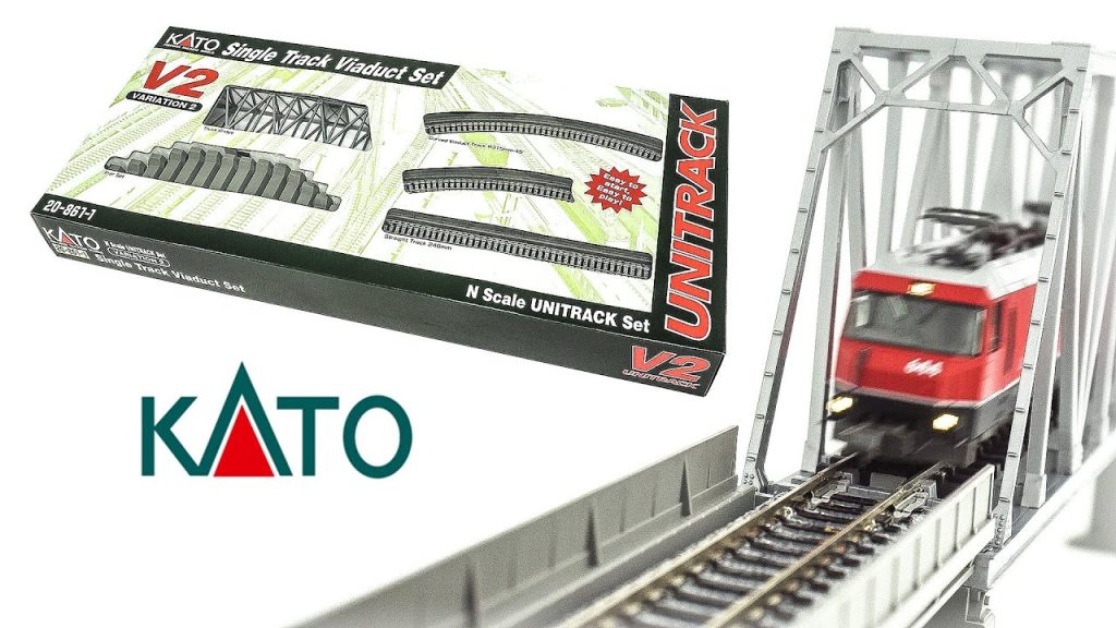 Kato N-Scale V2 Unitrack Single Track Viaduct Electric Model Tack Set Unboxing & Review