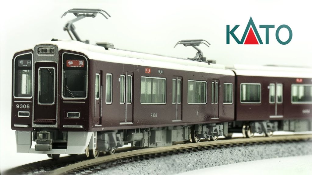 Kato N-scale Hankyu Railway Series 9300 4-Cars Electric Model Train Set Unboxing & Review
