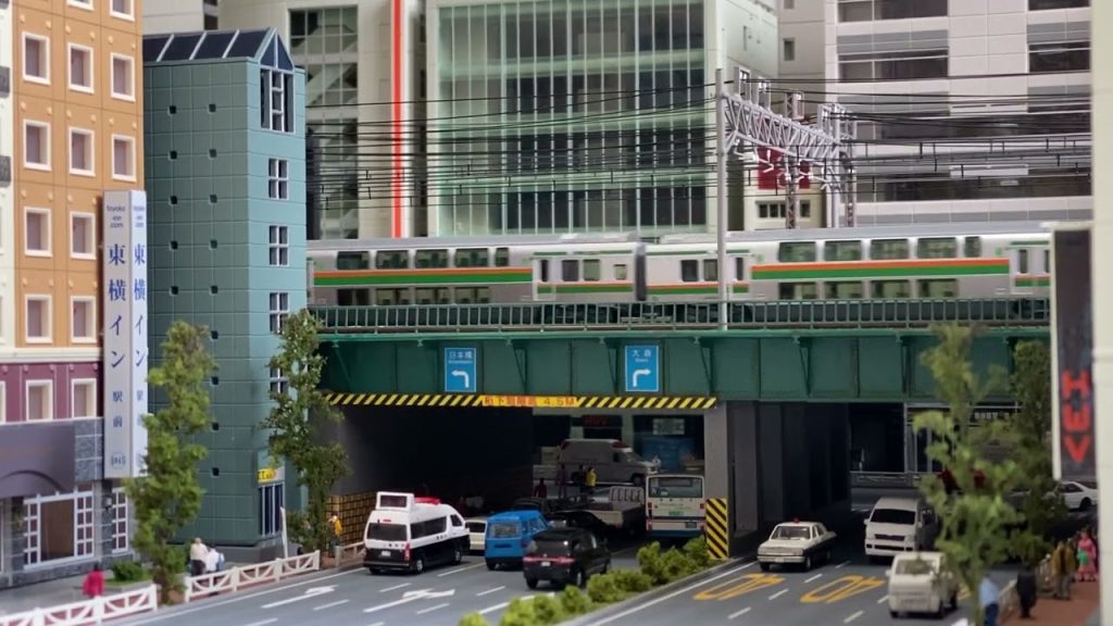 Nゲージで東京っぽい鉄道風景