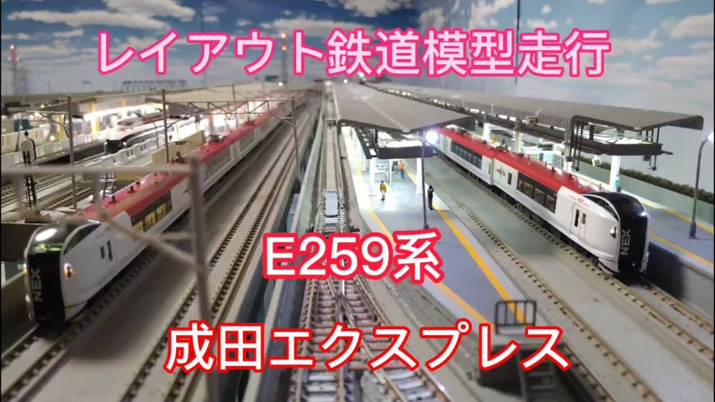 E259系 成田エクスプレス TOMIXとKATO 自宅レイアウトジオラマ鉄道模型高架線走行・車両紹介 「鉄道模型・Nゲージ」＃鉄道模型 ＃Nゲージ  #e259系 #成田エクスプレス#ジオラマ走行