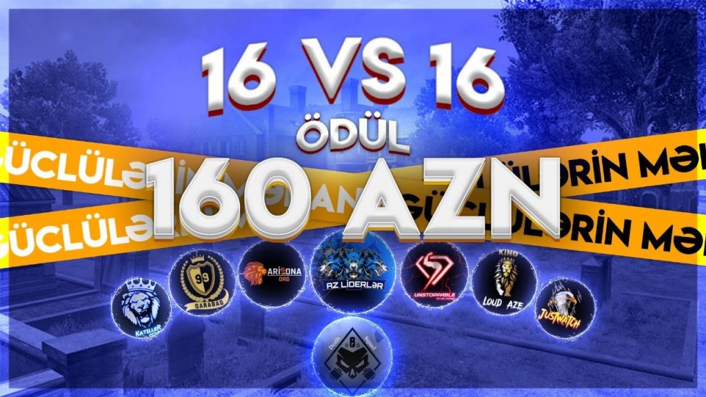 16 VS 16 TURNUVA GÜCLÜLƏRİN MƏKANİ FREE FİRE