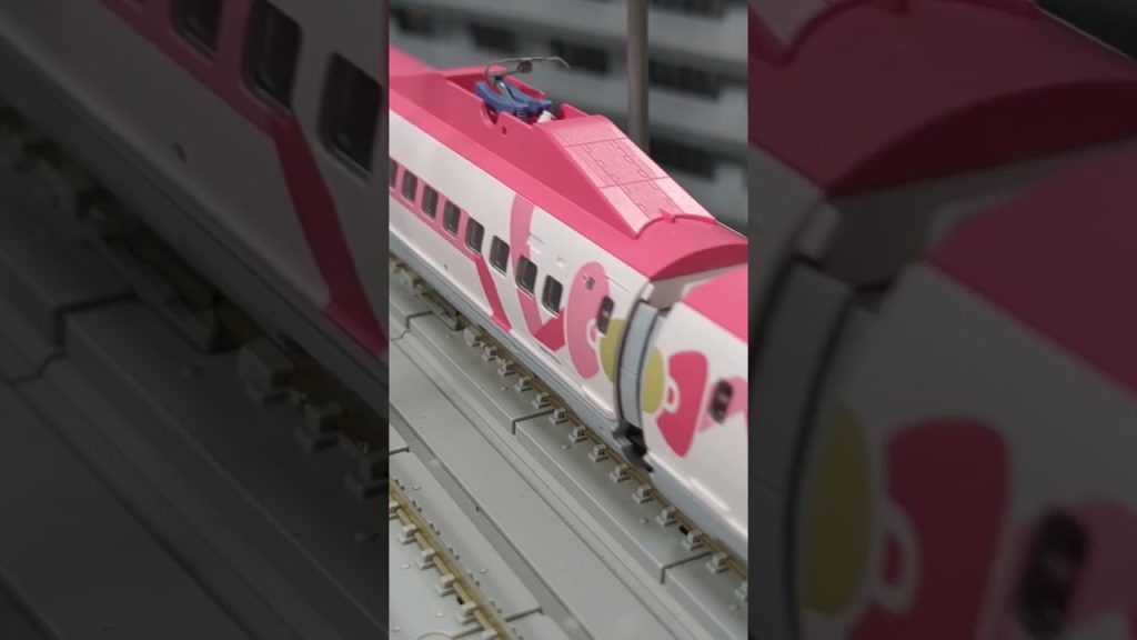 #ハローキティ 新幹線 ▼Nゲージ 500系 山陽新幹線 TOMIX N-scale, Series 500-7000 "Hello Kitty SHINKANSEN". #shorts #short