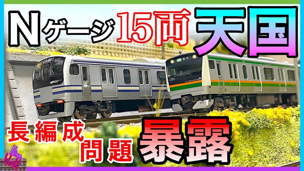 Nゲージ、鉄道模型、15両編成展望カメラを見て苦労項目を暴露