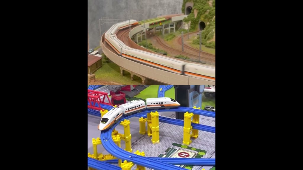 行駛中的台灣高鐵列車（模型）（TOMIX vs TOMICA)🚄🛤️