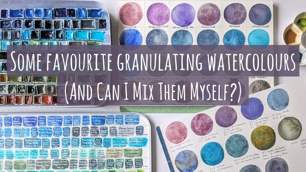 Swatching Some Of My Favourite Granulating Watercolor Paints & Trying to Mix Them From Scratch