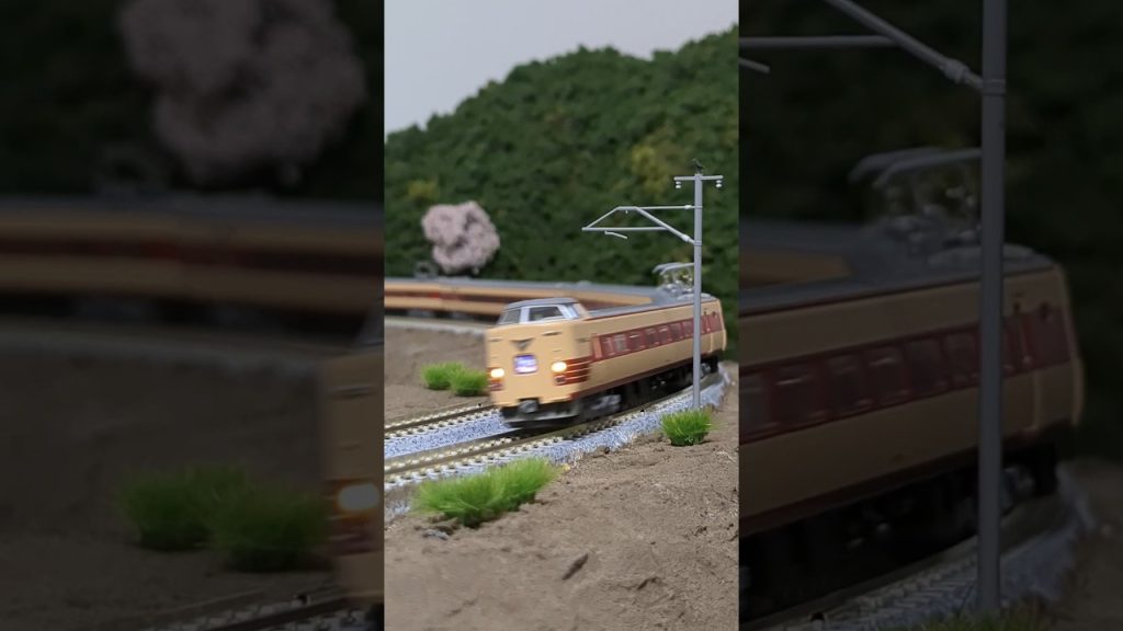 【Nゲージ】#381系 #築堤を作る ▼KATO N-scale model, Series 381 “JNR Revival YAKUMO”. #shorts