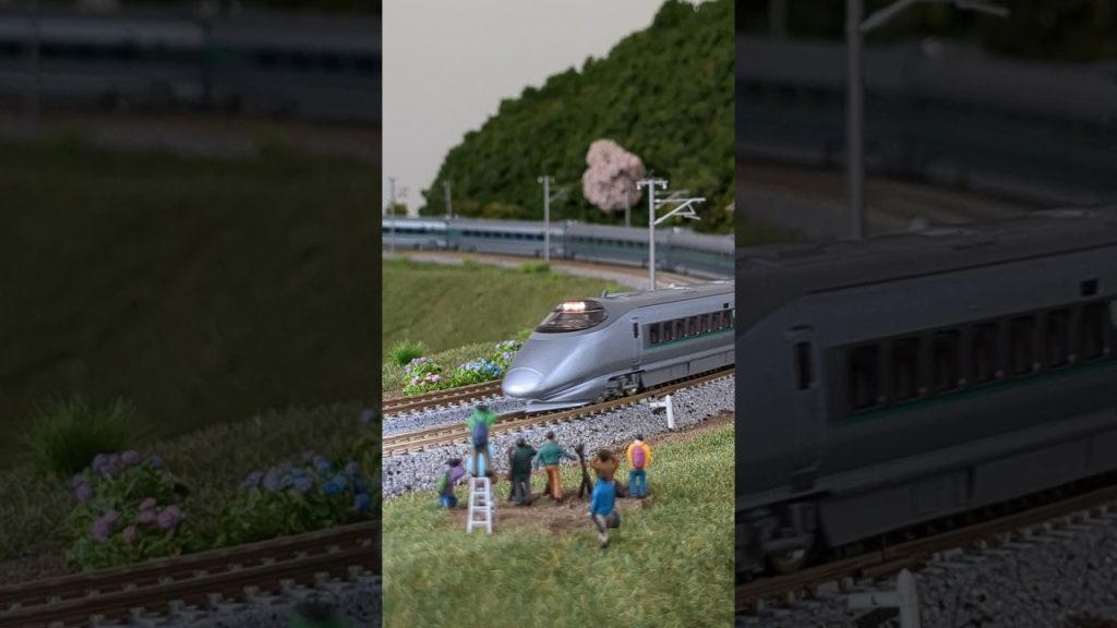 【Nゲージ】#400系 #つばさ  ▼TOMIX N-scale model, J.R. Series 400 YAMAGATA Shinkansen “TSUBASA”. #shorts