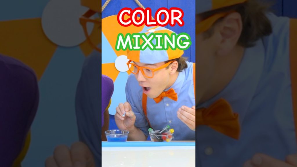 How to Mix COLORS! Fun Crafting Hack for Kids! #blippi #shorts