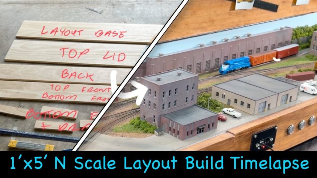 Timelapse of Building a 1’ x 5’ N Scale Model Railroad