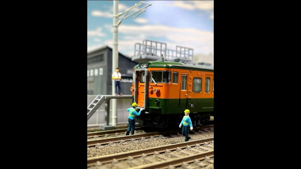 【鉄道模型×生成AI】　電車の点検作業 #hoゲージ #フィギュア #ai動画