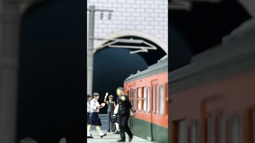 【鉄道模型×生成AI】電車と駅の風景　#hoゲージ #鉄道模型 #ai動画 #フィギュア #plum
