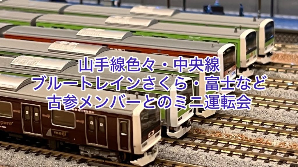 【Nゲージ】ほぼ国と古参メンバーとの運転会、中央本線、ブルートレインさくら・富士、山手線色々