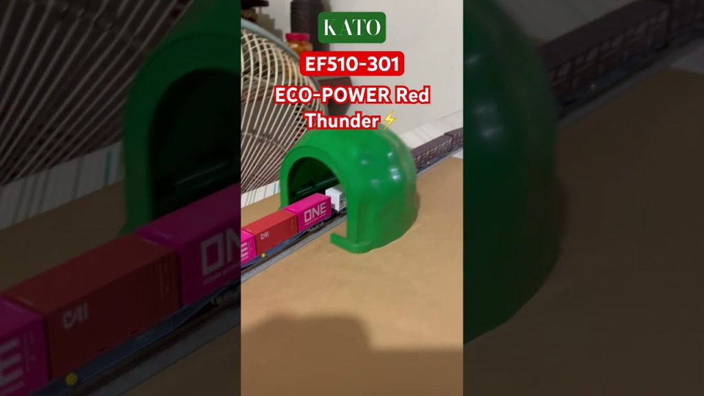 KATO EF510-301牽引コキ104、107貨櫃車新車先行運轉 #nゲージ #n規 #レンタルレイアウト #train #貨物列車 #鐵道模型 #ef510 #鉄道模型 #kato