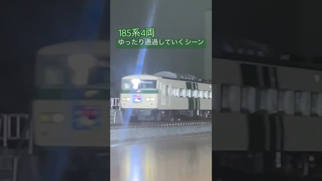 185系4両 ゆったり通過していくシーン #train #nゲージ #鉄道 #鉄道模型 #nゲージ鉄道模型 #電車 #tomix #トミックス #185系 #トミーテック