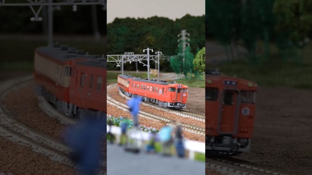 #キハ40 #烏山線 ▼TOMIX N-scale model, J.R. Diesel Train Type KIHA40-1000 "Karasuyama Line". #shorts