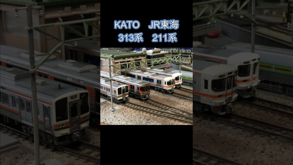 NゲージKATO JR東海 313系と211系  #鉄道模型  #shorts #鉄道