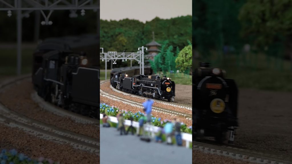 【重連】#SLやまぐち号 ▼N-scale model, KATO D51-200 & C56-160 Steam Locomotive “Yamaguchi”. #shorts