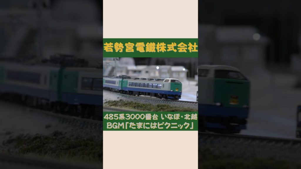 TOMIX 485系3000番台　いなほ・北越　#Shorts #Nゲージ #のりもの探検隊BGM #のりもの探険隊BGM ＠Wakasemiya