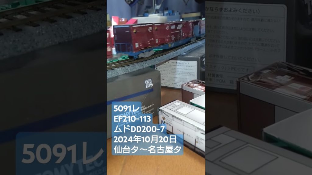 ＨＯゲージ　５０９１レ　２０２４年１０月２０日　 #貨物列車 　 #鉄道模型 　 #ef210100番台 　 #dd200