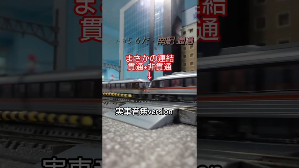 キハ85の伝統超絶変態連結編成を再現！！ #鉄道 #train #nゲージ #えびてつ #通過 #jr #jr東海 #高山本線 #特急 #ひだ #南紀 #連結 #kato #キハ85系 #高速通過