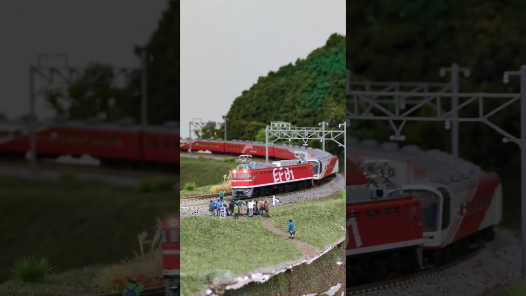 #虹釜 KATO EF81 95が入線しました #スーパーエクスプレスレインボー ▼N-scale model, EF81 95 Rainbow-painted locomotive.