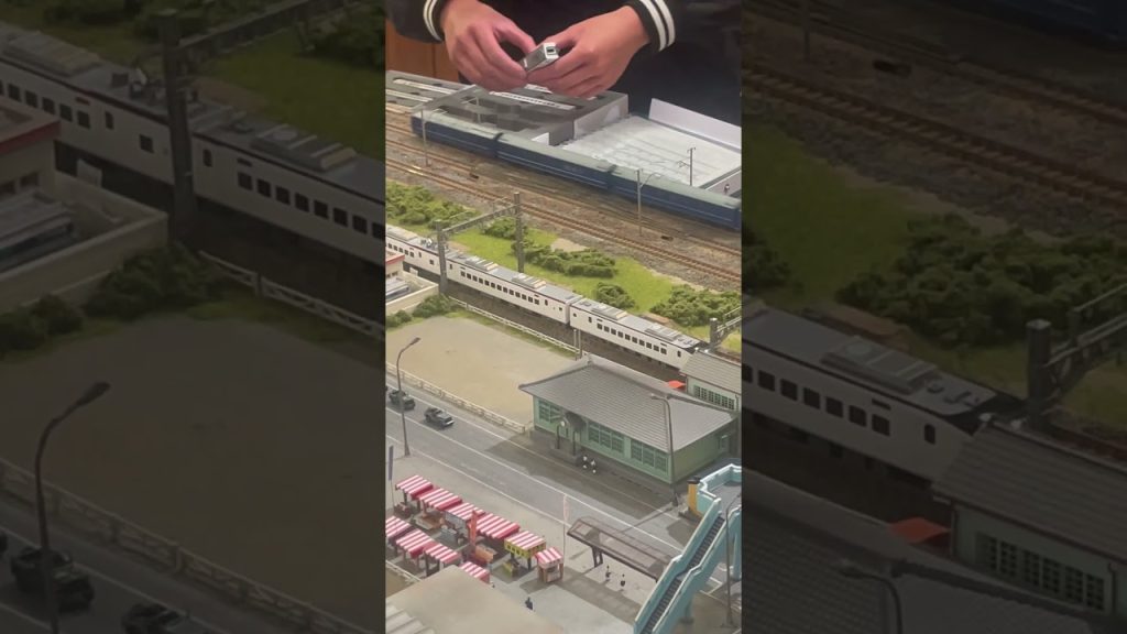 Nゲージ城鎮-行駛中（順行） TOMIX 92026 國鐵EF66+24系、25型臥鋪特急列車（模型）通過剪式橫渡線@溫刀鐵道🚄🛤️