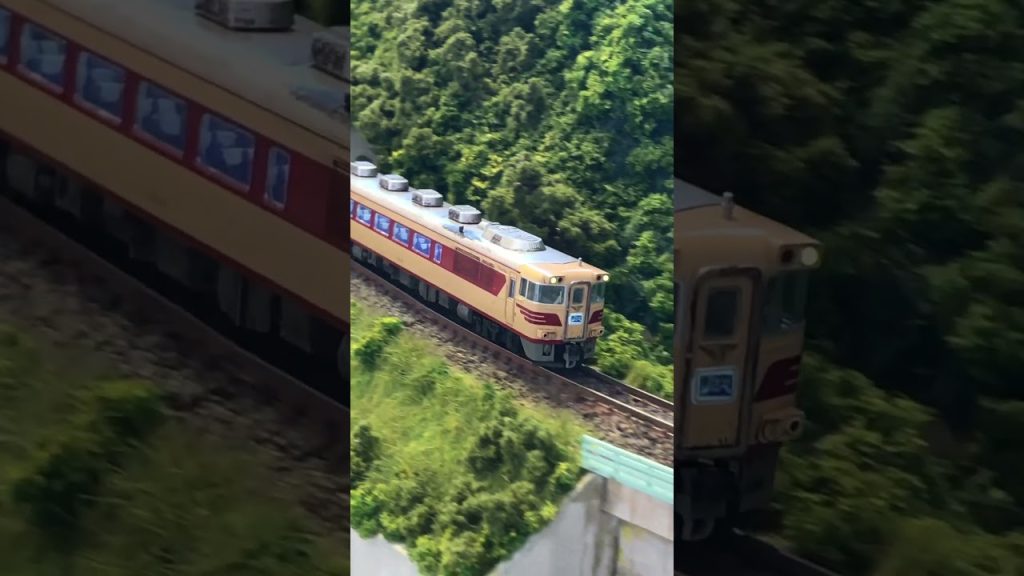 特急列車が、急坂を登る　　　#nゲージ鉄道模型 #nゲージレイアウト #気動車