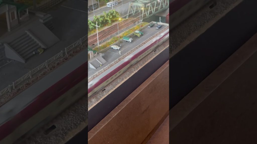 Nゲージ城鎮-行駛中（順行） Kato 10-1779 381系「ゆったりやくも」電車（模型）通過剪式橫渡線@玩軌運轉🚄🛤️
