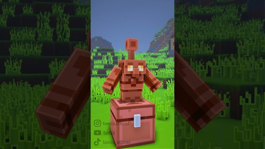 Quand tu invoques un copper golem sur Minecraft !