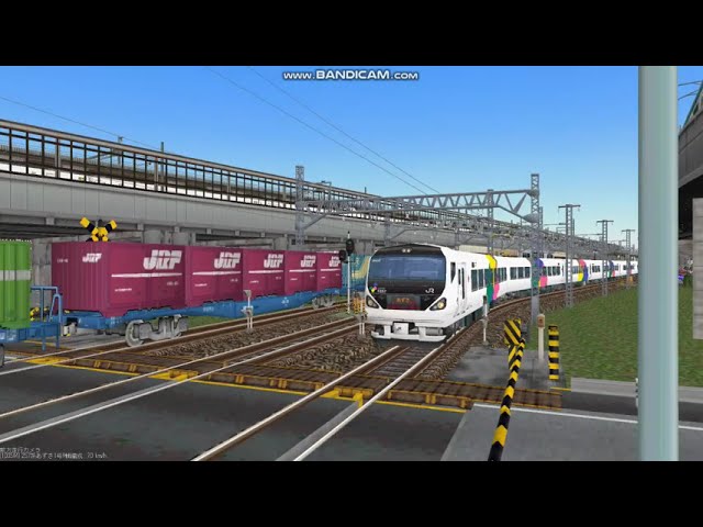 鉄道模型シミュレータ―3でTomixショールームレイアウト改造24 在来線特急E257系あずさ