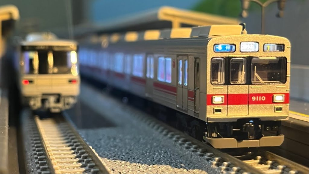 グリーンマックス 東急 東横線 9000系 自宅レイアウト走行シーン 【Nゲージ / 鉄道模型】