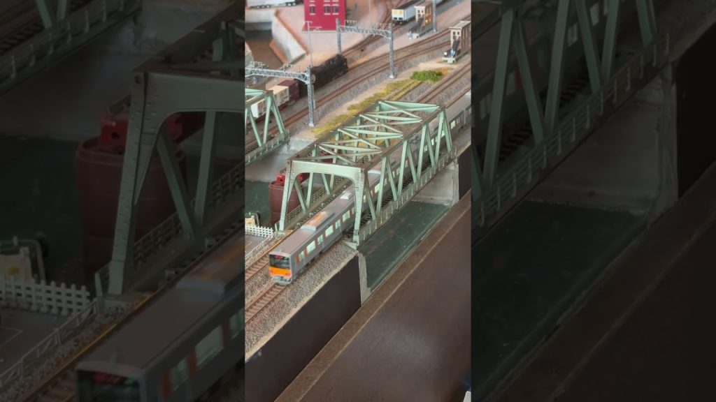 Nゲージ 城鎮- 行駛中（逆行） KATO 10-1597東武鐵道 東武晴空塔線 50050型電車（模型）通過鐵橋@玩軌運轉🚄🛤️
