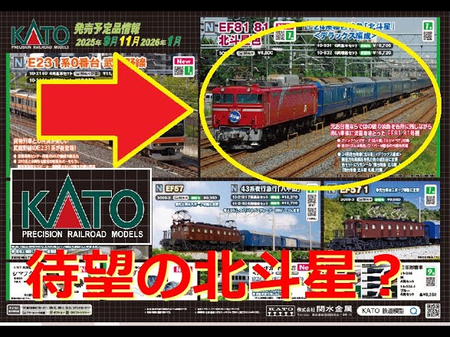 【Nゲージ新製品】KATO 2025年1月以降の新製品に北斗星、313系、315系が登場、をしがないオッサンが酒を呑みながらダラダラと喋るライブ配信【鉄道模型】