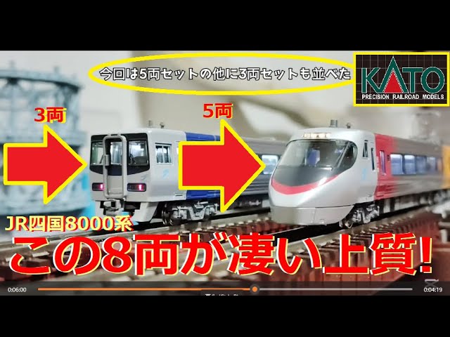 【Nゲージ新製品】KATO 四国8000系5両セット開封、紹介、走行【鉄道模型】