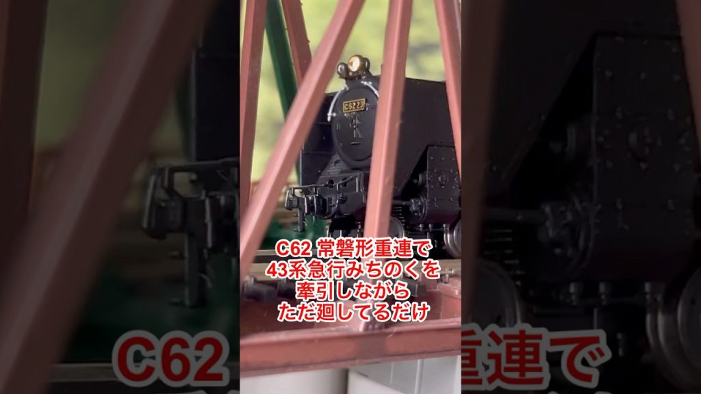 #【nゲージ 】C62 常磐形の重連で43系急行みちのくを牽引しながらただ廻してるだけの件