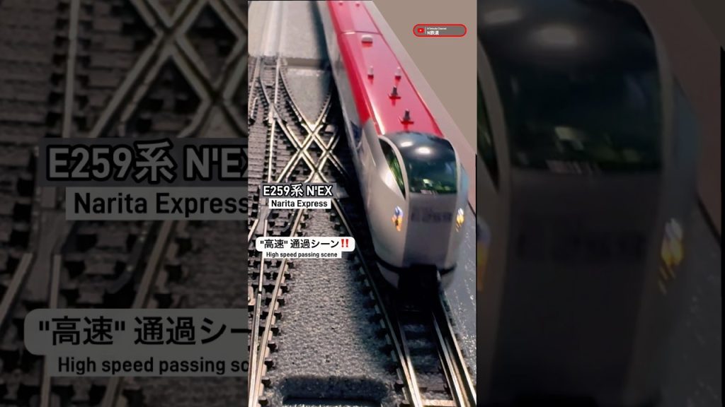 [真下通過‼︎] 上から見るE259系の通過シーン再現‼︎ #e259系 #成田エクスプレス #特急 #jr東日本 #総武快速線 #nゲージ #kato #modeltrains #高速通過 #通過