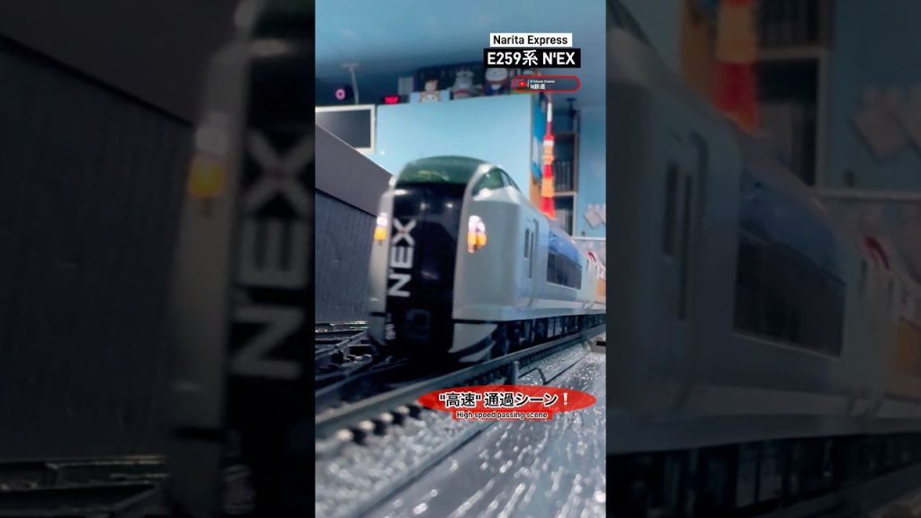 [高速通過‼︎] E259系(旧塗装12両編成)の高速走行シーン再現‼︎ #e259系 #成田エクスプレス #特急 #jr東日本 #総武快速線 #nゲージ #modeltrains #通過 #kato