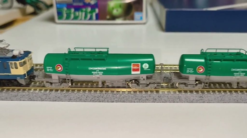 男の雑鉄道模型 Nゲージ JR貨物タキ1000形貨車 KATO・トミックスの混成 自宅レイアウト走行 その１