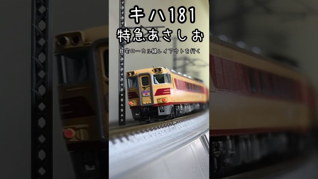【Nゲージ】キハ181　特急あさしお　自宅ローカル線レイアウトを行く