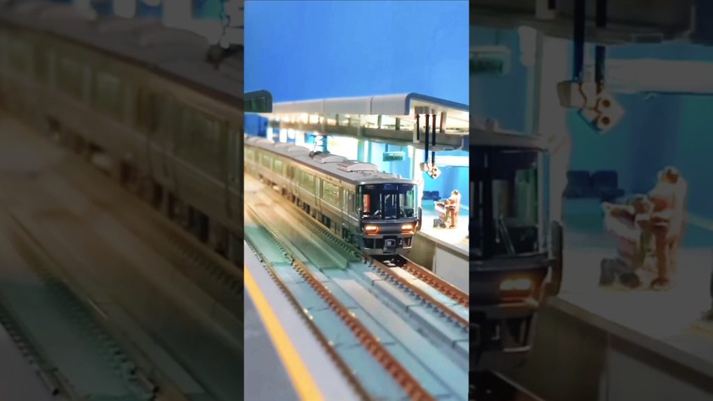 【NゲージShorts】KATO製 223系新快速12両化   #223系 #鉄道模型 #ジオラマ#新快速ｎゲージ