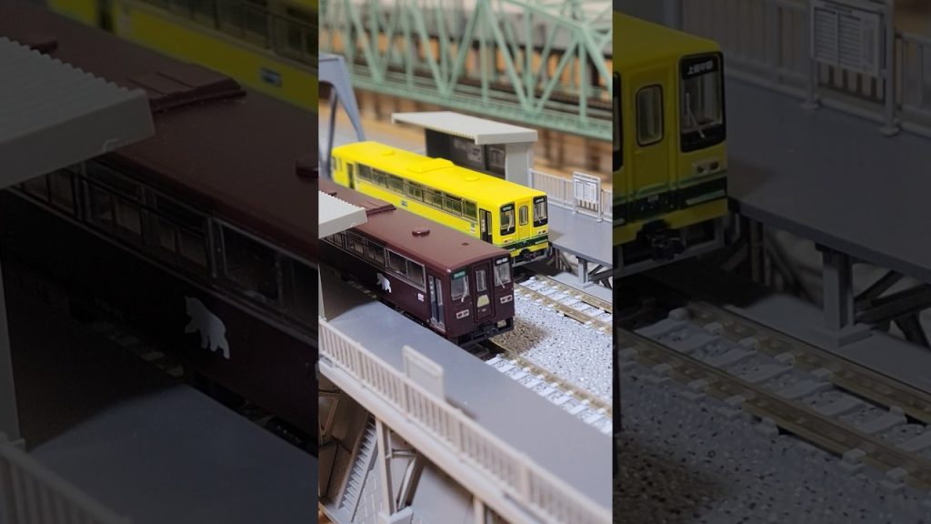 NゲージTOMIXの築堤 鉄橋 桁式ホーム 踏切キットんをごっちゃごちゃにしてみたかった😐#shorts
