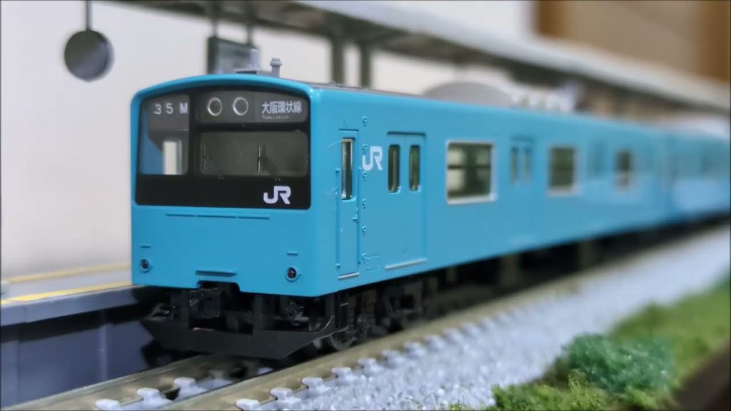 TOMIX JR201系 西日本更新車スカイブルー@走行シーン