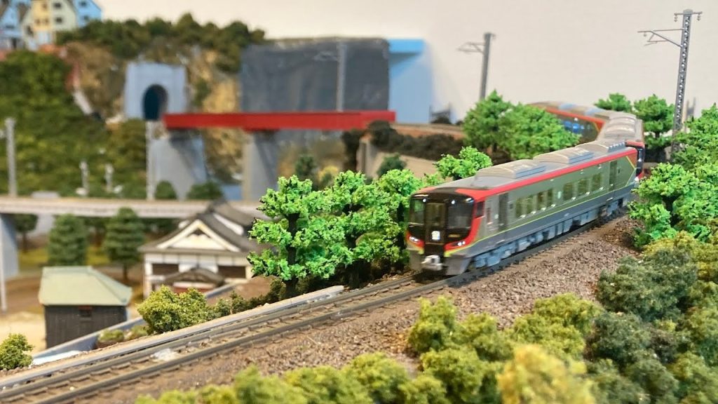 【Nゲージ】〜TOMIX JR四国2700系特急南風3両編成 レールウェイトイボックス 7番線レイアウト走行シーン〜